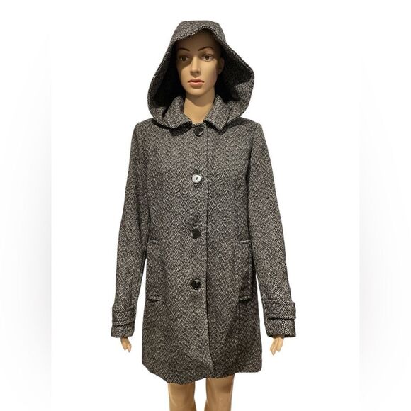 NWT St Johns bay wool scarf coat size Large - Picture 3 of 5